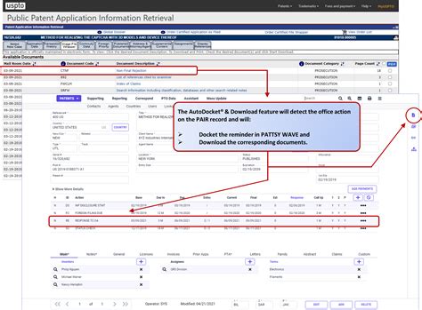 Advanced Patent Trademark Docketing Software .